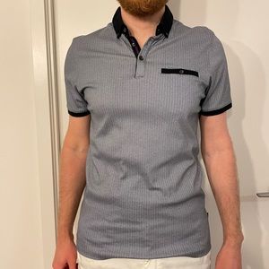 Ted Baker patterned polo t-shirt